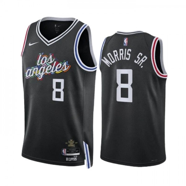 Los Angeles Clippers Trikot Marcus Morris SR 8 Nike 2022-23 City Edition Schwarz Swingman - Herren Los Angeles Clippers Trikot Marcus Morris SR 8 Nike 2022-23 City Edition Schwarz Swingman - Herren